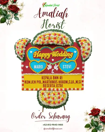 Papan Bunga Pernikahan Bontoala